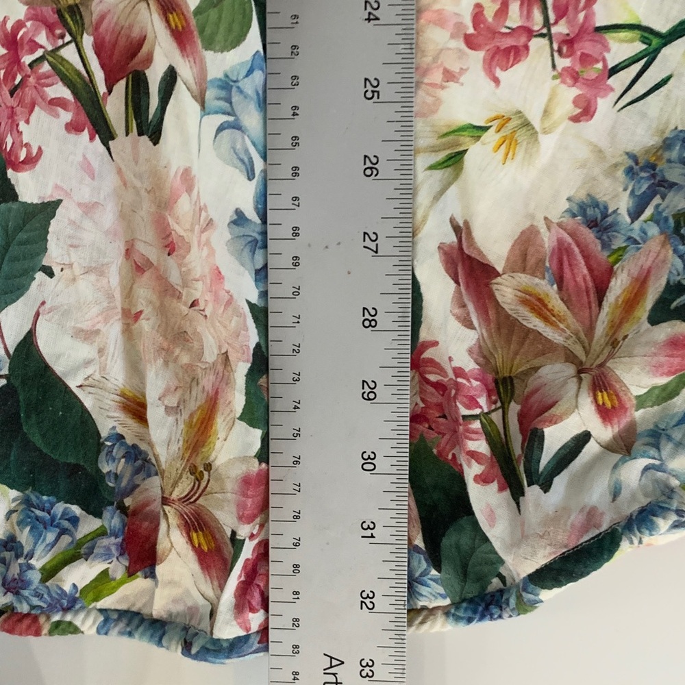 🌸 Sachin & Babi Dolce Floral Mini Dress Size 2 Antico Botanico Linen Blend EUC - Picture 14 of 15